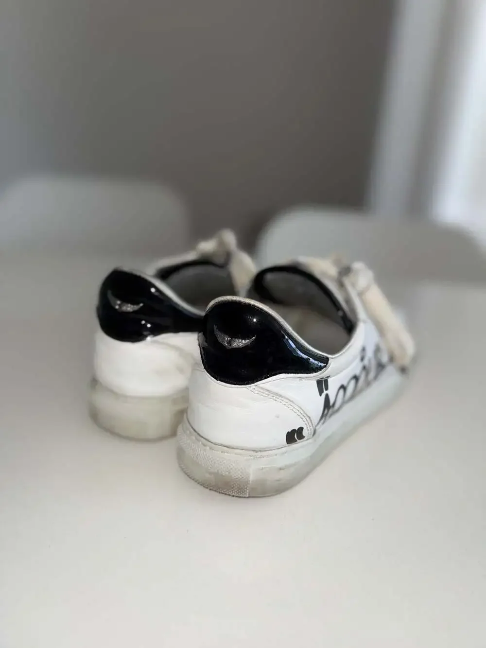 Zadig & Voltaire ZV1747 Amour White Leather Sneakers Size 38 - Picture 5 of 9